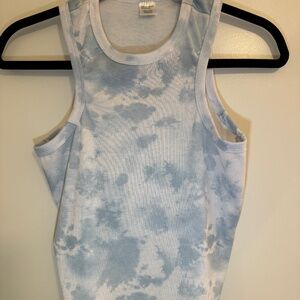 Large Tie-Dye baby blue tanktop